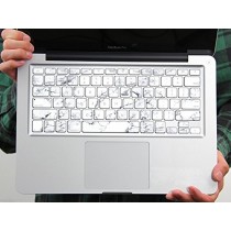 PAG Blanc Clavier Marbre PVC Gratuit Bubble Decal autocollant Pour Macbook Pro 13 pouces 15