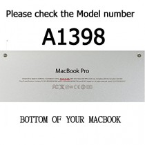 Topideal Coque de protection caoutchoutée effet givré toucher lisse pour MacBook Pro modèle A1398 avec écran Retina 15,4" Arc-en-ciel