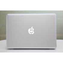 Lini Sticker Smiley Laurel "Don't worry, be happy" pour Apple MacBook Air/MacBook Pro Noir