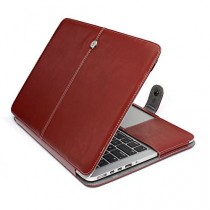 MacBook Pro 15 avec écran Retina étui Housse,TECOOL® MacBook Premium [PU Leather Serie] Marron Sleeve Sacoche Sac Coque de Protection pour Apple Macbook Pro 15" 15.4 " pouce avec écran Retina pouce Modèle: A1398