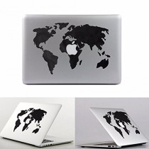 Carte du monde vinyle autocollant Decal peau pour MacBook Air / Pro Laptop