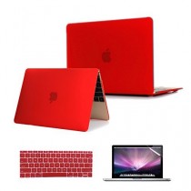 se7enline [3 en 1 Bundle] pour Apple MacBook mk4 m2ll/un modèle 30,5 cm A1534 pour ordinateur portable avec écran Retina 2015 nouvelle version nouvelle libération Coque Soft Touch Givré See Thru Coque rigide en caoutchouc pour MacBook 30,5 cm "avec écran 