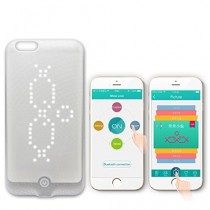 yulass® Bluetooth Smart LED DIY callshow Écran Smartphone 11,9 cm Coque Batterie intégrée pour iPhone 6 6S application gratuite Contrôle sans fil à la couleur de la lumière et clignotant