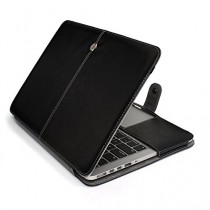 MacBook Pro 15 avec écran Retina étui Housse,TECOOL® MacBook Premium [PU Leather Serie] Noir Sleeve Sacoche Sac Coque de Protection pour Apple Macbook Pro 15" 15.4 " pouce avec écran Retina pouce Modèle: A1398