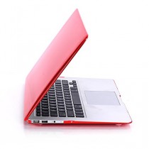 Supremery Apple Macbook Pro Retina 15 (15.4) Case Laptop Bag Hard - Shell - Case Bag Sleeve Case (Macbook Pro 15 Retina, hardcase rouge transparent)