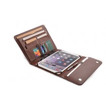 iCarryAlls Padfolio Organiseur d'Affaires Exécutif avec Poches, pour 12.9 inch iPad Pro,Marron