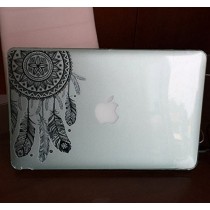 Couverture Motif Feather Vinyl Decal Skin Laptop Sticker pour Apple Macbook Air Pro Retina 13 pouces