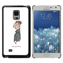 UPPERHAND Style Unique Image Smartphone Rigide Protection Coque Housse Fine Pour Samsung Galaxy Mega 5.8 9150 9152 - monsieur monsieur blanc Sherlock serveur