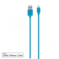 Belkin Câble Lightning Charge/sync 1,2m Bleu pour iPhone 5/5S/5C/6/6S/6+/6S+/SE, iPad mini1/2/3/4, iPad 4, iPad Air 1/2, iPad Pro 9,7 et 12,9, iPad Pro 9,7 et 12,9, iPad Pro 9,7 et 12,9