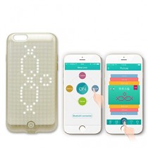 yulass® Bluetooth Smart LED DIY callshow Écran Smartphone 11,9 cm Coque Batterie intégrée pour iPhone 6 6S application gratuite Contrôle sans fil à la couleur de la lumière et clignotant