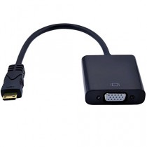 1080P (Type C) Mini HDMI to VGA Adapter for Projector, Monitor, Desktop, Laptop