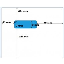 1000 FEUILLES AVEC ÉTIQUETTE INTÉGRÉE pour PRESTASHOP - modèle1 - Feuille A4 avec étiquette autocollante détachable incorporée 77 x 27 mm. Pour éditer sur prestashop ( template de factures par défaut de prestashop 1.5.2.0 ) votre bon de livraison et l'éti