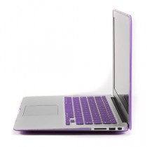 GMYLE(R) 3 in 1 Profond Violet caoutchouté (enduit en caoutchouc) Voir à travers dure coquille cas pour 11 inches Macbook Air - Violet Silicon clavier de protecteur - claire protecteur d'écran LCD (Fit For 2013 Model)
