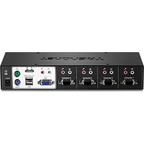 TRENDnet - KVM 4 ports VGA USB & PS/2 + Audio + Câbles, TK-423K