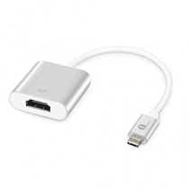 1byone USB 3.1 Type-C adaptateur multiple vers HDMI/USB3.0/USB-C Port de charge pour le Nouveau MacBook, ChromeBook Pixel et autres USB-C portable (argent) -12 Mois Garantie