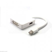 3 en 1 Mini DisplayPort vers DisplayPort/HDMI/DVI câble adaptateur convertisseur pour Macbook Pro/Macbook/Macbook Air/Mac Mini/iMac