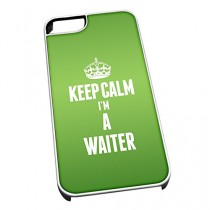 Coque pour iPhone 4/4S Inscription Keep Calm I'm a vert 2712 Serveur