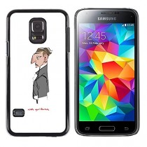 UPPERHAND Style Unique Image Smartphone Rigide Protection Coque Housse Fine Pour Samsung Galaxy S5 Mini, SM-G800, NOT S5 REGULAR! - monsieur monsieur blanc Sherlock serveur