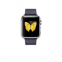 Apple Watch Montre connectée avec boîtier en acier inoxydable de 38 mm et bracelet boucle moderne bleu nuit (taille M)