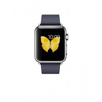 Apple Watch Montre connectée avec boîtier en acier inoxydable de 38 mm et bracelet boucle moderne bleu nuit (taille M)