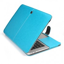 MacBook Air 11 étui Housse,TECOOL® MacBook Premium [PU Leather Serie] Bleu Sleeve Sacoche Sac Coque de Protection pour Apple Macbook Air 11",11.6" pouce Modèle: A1370 et A1465