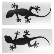 Lini Lot de 2 stickers Gecko pour Apple MacBook Air / MacBook Pro Noir