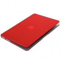 ineway Mat Surface Étui Coque rigide en caoutchouc avec protection d'écran pour Apple MacBook Air 33,8 cm (A1466 et A1369), 33,8 cm Air, couleur unique, plastique, NC-Red, Mac 13.3 AIR case