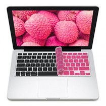 kwmobile Protection pour clavier QWERTZ en silicone pour Apple MacBook Air 13''/ Pro Retina 13''/ 15'' en rose foncé