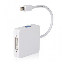Japace® 3 in1 Mini DP Display port to HDMI DVI VGA Câble adaptateur Converter pour MacBook