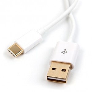DURAGADGET Câble USB type-C vers USB A 2.0 pour Meizu PRO 5, Elephone P9000, HP Elite x3 et Lenovo ZUK Z1 Smartphone - synchronisation et data