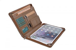 iCarryAlls Padfolio Organiseur d'Affaires Exécutif pour 12.9 inch iPad Pro,Marron