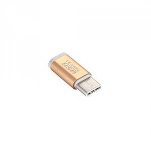 Connecteur de Convertisseur, Voberry® Micro USB to Type C Adaptateur de Données pour Oneplus 2 / Nexus 6p / MacBook Type-C (Or)