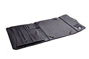 iCarryAlls Padfolio Organiseur Exécutif avec Fermeture rabat à bouton, pour Microsoft Surface 3 et Documents,Noir