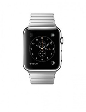 Apple Watch Montre connectée avec boîtier en acier inoxydable de 42 mm et bracelet à maillons