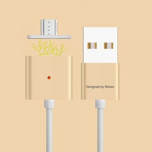 Digi4u WSKEN X-Câble Métal Magnétique Chargement câble pour Micro USB Android Smartphones - Or