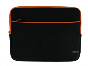 rooCASE Super Bubble Housse en néoprène pour Apple MacBook Air MC965LL/A MC966LL/A MC503LL/A MC504LL/A 13.3" Orange/noir