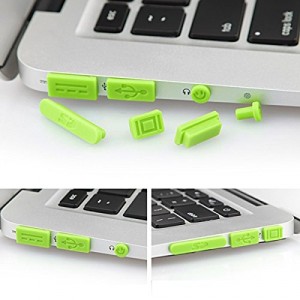 Ports Colorful souple en silicone anti-poussire plug Set Pour Macbook Air 11,6 13,3