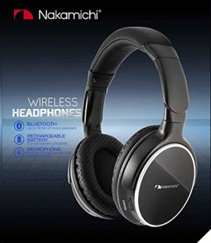 NAKAMICHI BTHP11 Casque Bluetooth Sans Fil avec micro, 18 heures longue durée