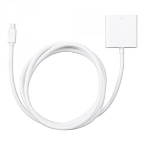 kwmobile Câble Mini Displayport Thunderbolt vers VGA 1.8m compatible avec Apple MacBook et autres appareils, en blanc