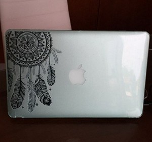 Couverture Motif Feather Vinyl Decal Skin Laptop Sticker pour Apple Macbook Air Pro Retina 13 pouces