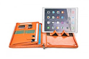 iCarryAlls Padfolio Organiseur Professionnel avec poignée pour 12.9 inch iPad Pro,Orange