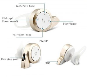 inShang Bluetooth 4.1 Mini stéréo écouteurs intra-auriculaires sans fil Oreillette Headset Earbud Earphone Earpiece Headphones avec Suppression de bruit/ Mains libres/ Micro intégré/ deux Smartphone connexion, correspondre avec 99% des smartphones, iPhone