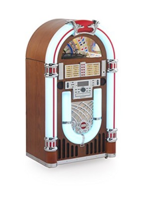 Ricatech RR3100 Jukebox USB SD AUX CD FM-AM  LED Marron