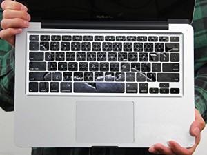 PAG Fragmentary Steel Plate Keyboard PVC Gratuit Bubble Decal autocollant Pour Macbook Pro 13 pouces 15
