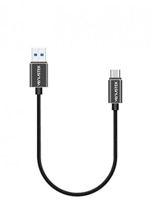 venustek type C vers USB 2.0 Câble tressé, pour nouveau MacBook 30,5 cm, Chromebook Pixel