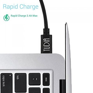 USB Type C Cable, TUDIA Câble USB 3.1 USB-C vers USB Type A, Câble Type C compatible avec Apple Macbook 12 Inch, Nokia N1, Nexus 5x 6p, Lumia 950/950XL, Oneplus 2 (Noir)