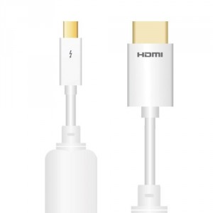 Sinox SXI1112 Câble Mini DP/HDMI M/M 2 m Blanc