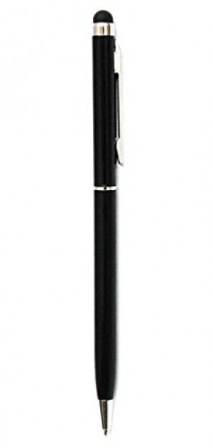 C63 ® de luxe 2 en 1  Noir  avec stylet pour écran tactile et à Twist Stylo bille Noir utiliser pour iPhone 5/5S/6, 6 Plus Samsung S6 bord