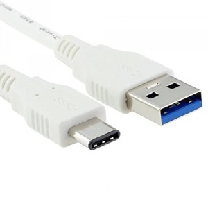 ShineZone Tpye C Câble pour MacBook 12, Haute-Vitesse, Transférer les Données Câble Type C (USB-C) vers USB 3.0 1*Mètre (Blanc)