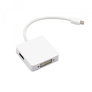 Gosear® 3 en 1 Mini carrés forme Displayport vers HDMI DVI VGA TV / HDTV adaptateur câble convertisseur pour MacBook / iMac MacBook Air / MacBook Pro / Mac